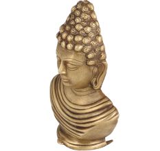 Brass Buddha Bust Statue with fine Artwork