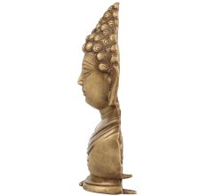Brass Buddha Bust Statue with fine Artwork