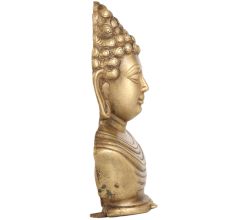 Brass Buddha Bust Statue with fine Artwork