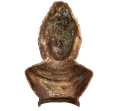 Brass Buddha Bust Statue with fine Artwork