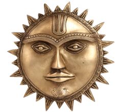 Brass Sun Face God Surya Wall Hanging