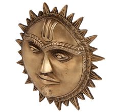 Brass Sun Face God Surya Wall Hanging