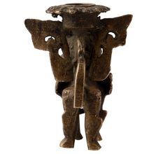 Brass Chinese Foo Dog  Candle Holder