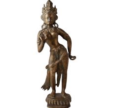 Vintage Brass Buddhist Tara Statue