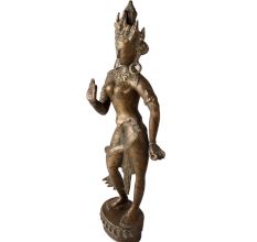 Vintage Brass Buddhist Tara Statue