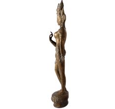 Vintage Brass Buddhist Tara Statue
