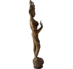 Vintage Brass Buddhist Tara Statue