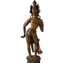 Vintage Brass Buddhist Tara Statue