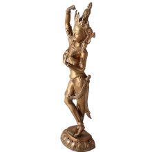Brass Buddhist Maya Devi Statue in Tibetan Art