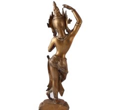 Brass Buddhist Maya Devi Statue in Tibetan Art