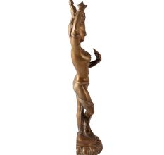 Brass Buddhist Maya Devi Statue in Tibetan Art