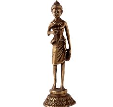 Brass Statue of Nilkanth Varni in Antique Finish