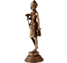 Brass Statue of Nilkanth Varni in Antique Finish