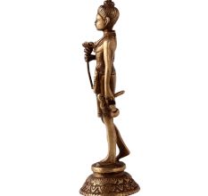 Brass Statue of Nilkanth Varni in Antique Finish