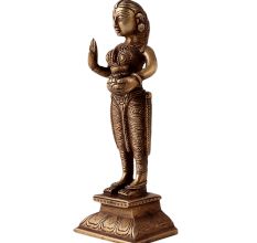 Brass Standing Lady Statue in Fine Art