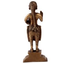 Brass Standing Lady Statue in Fine Art