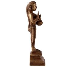Brass Standing Lady Statue in Fine Art
