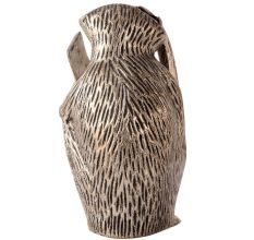 Brass Silver Statue of Monkey Reading Book