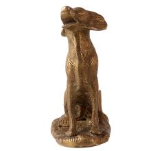 Brass Dog or Shvaana Statue in Antique Finish