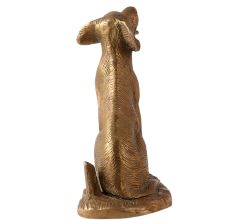 Brass Dog or Shvaana Statue in Antique Finish