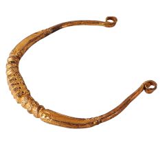Vintage Copper Gold Glided Hasli Necklace