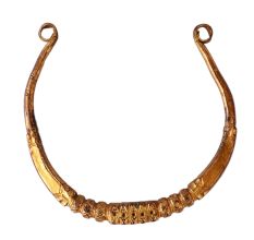 Vintage Copper Gold Glided Hasli Necklace