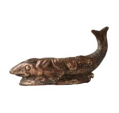 Handcrafted Brass Asian Koi Fish Statue
