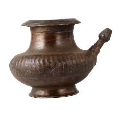 Brass Ribbed Holy Pot With Stout