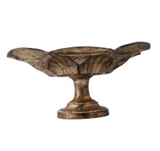 Brass Art Nouveau Fruit Bowl In Vintage Silver Finish
