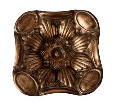 Brass Art Nouveau Fruit Bowl In Vintage Silver Finish