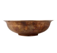 Golden Brass Low Serving  Bowl