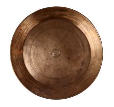 Brass Pooja plate With Engraved Pattern