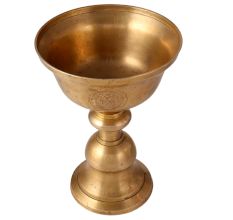 Brass Buddhist Ritual Butter Lamp