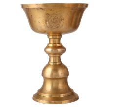 Brass Buddhist Ritual Butter Lamp