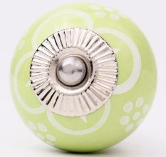 Lime Green Floral Knob