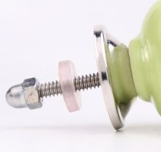 Lime Green Floral Knob