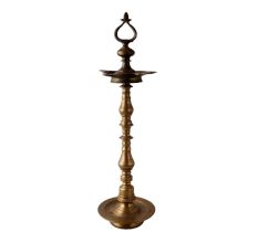 Vintage Brass Oil Lamp with Loop Handle