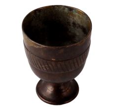 Vintage Brass Holy Water Cup in Antique Finish