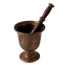 Indian Traditional Urn Shaped Mortar and Pestle