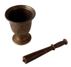 Indian Traditional Urn Shaped Mortar and Pestle
