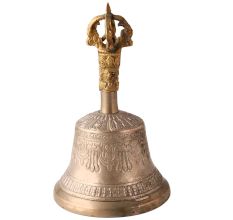 Tibetan Art Brass Temple Bell
