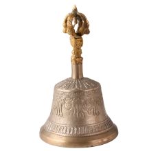 Tibetan Art Brass Temple Bell