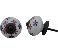 Mixed Flower Dresser Knob