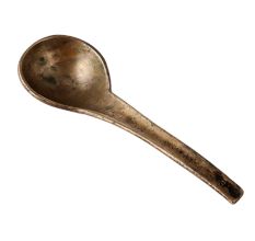 Round Brass Spoon With A Long Handle