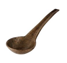 Round Brass Spoon With A Long Handle