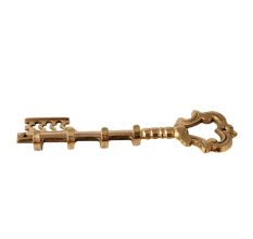 Key Wall Hanger In Golden Brass