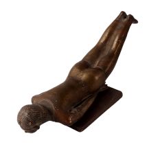 Brass Statue of a Man in Yoga Pose
