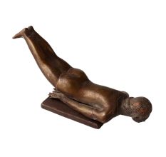 Brass Statue of a Man in Yoga Pose