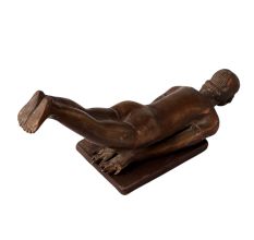 Brass Statue of a Man in Yoga Pose