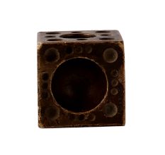 Old Brass Dice Paperweight
